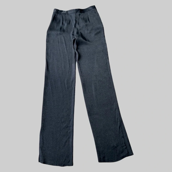Jeffrey Dodd Shimmer Flare  Side Slits Pants Made in Italy - Picture 13 of 14